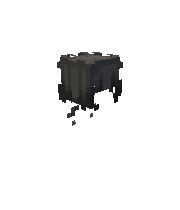 Ink Fall, a hair piece for Minecraft skins, drawn on a Minecraft character preview